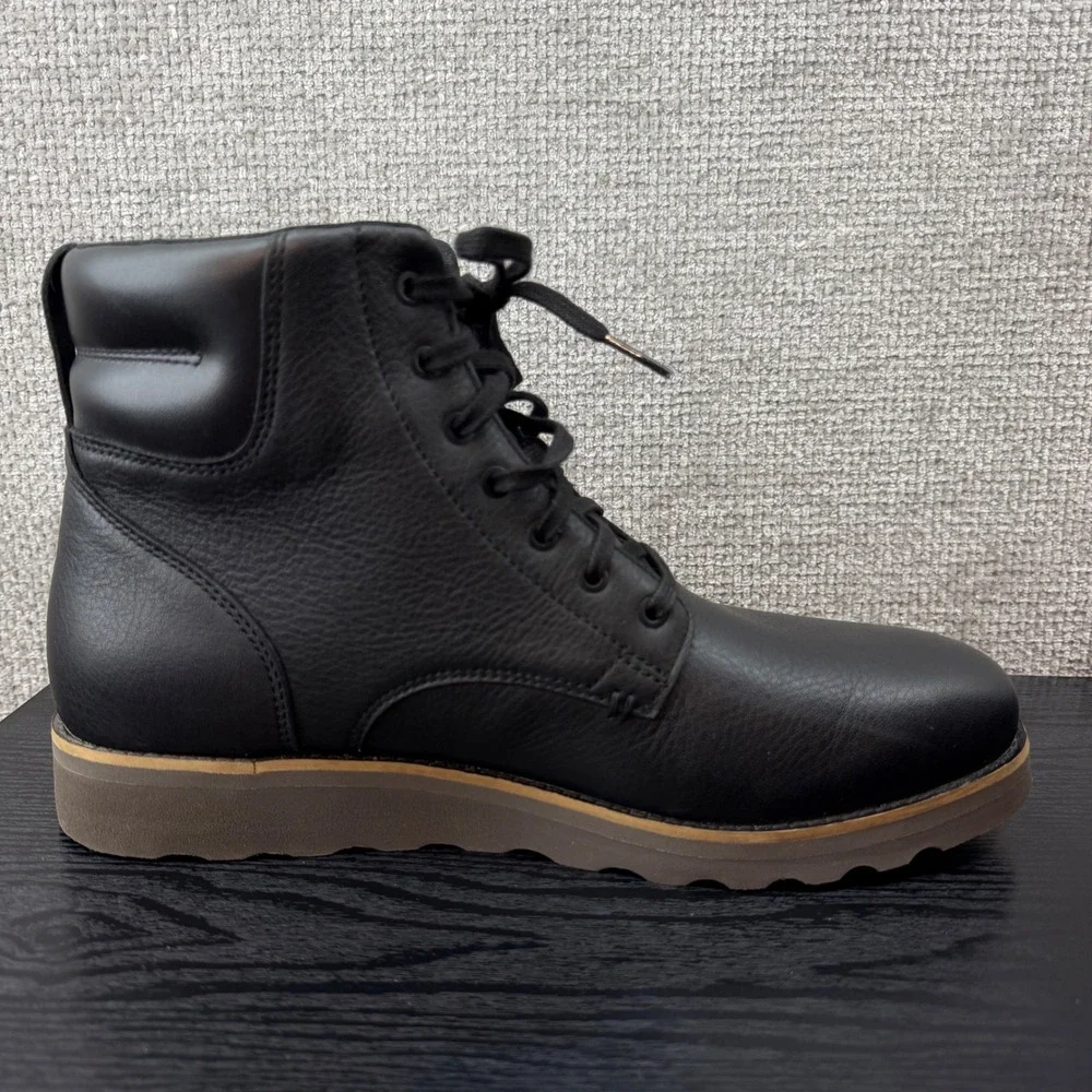 Cole Haan Grand Woodbury Men's 10.5 Waterproof Hiking Boots Black Leather C39293